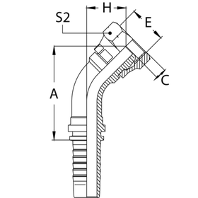 Фитинг DN 10 DK (Г) 20x1.5 (45) (накидная гайка)