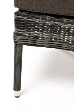 "Алиса" кресло плетеное, цвет графит с подушками