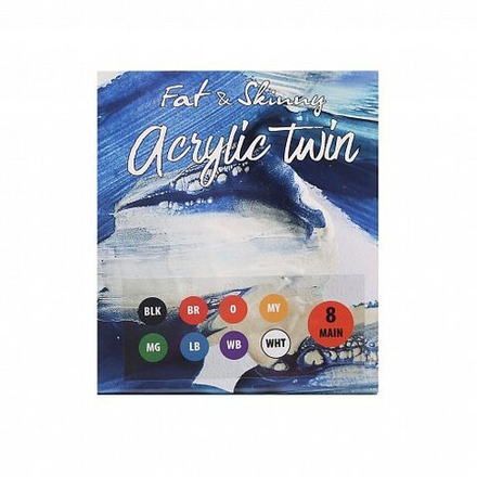 Набор акриловых маркеров Fat&Skinny Duo - 8шт "MAIN" (1 / 2,5мм)