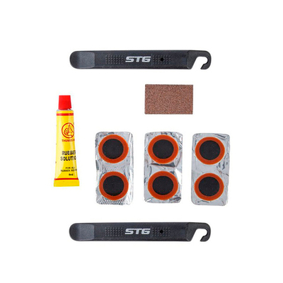 Аптечка 6 заплаток, клей 5мл, зачистка и 2 бортовки в пластик коробочке.YC-129A