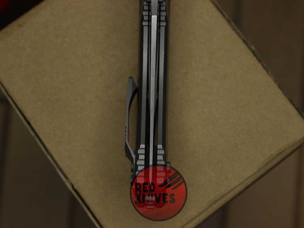 Нож Microtech Amphibian Titanium - рукоять титан, клинок апокалиптик