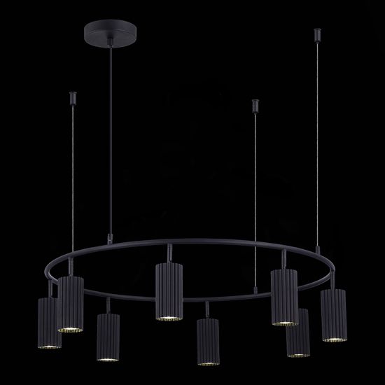 SL1213.403.08 Светильник подвесной ST-Luce Черный/Черный GU10 8*5W 4000K KENDO