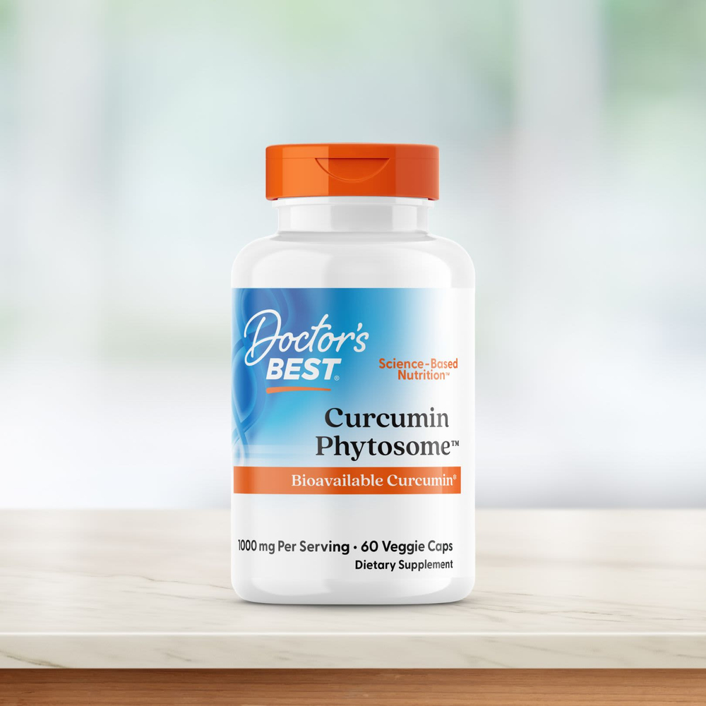 Doctor's Best, Curcumin Phytosome™, фитосомы куркумина, 60 растительных капсул (500 мг в 1 капсуле)
