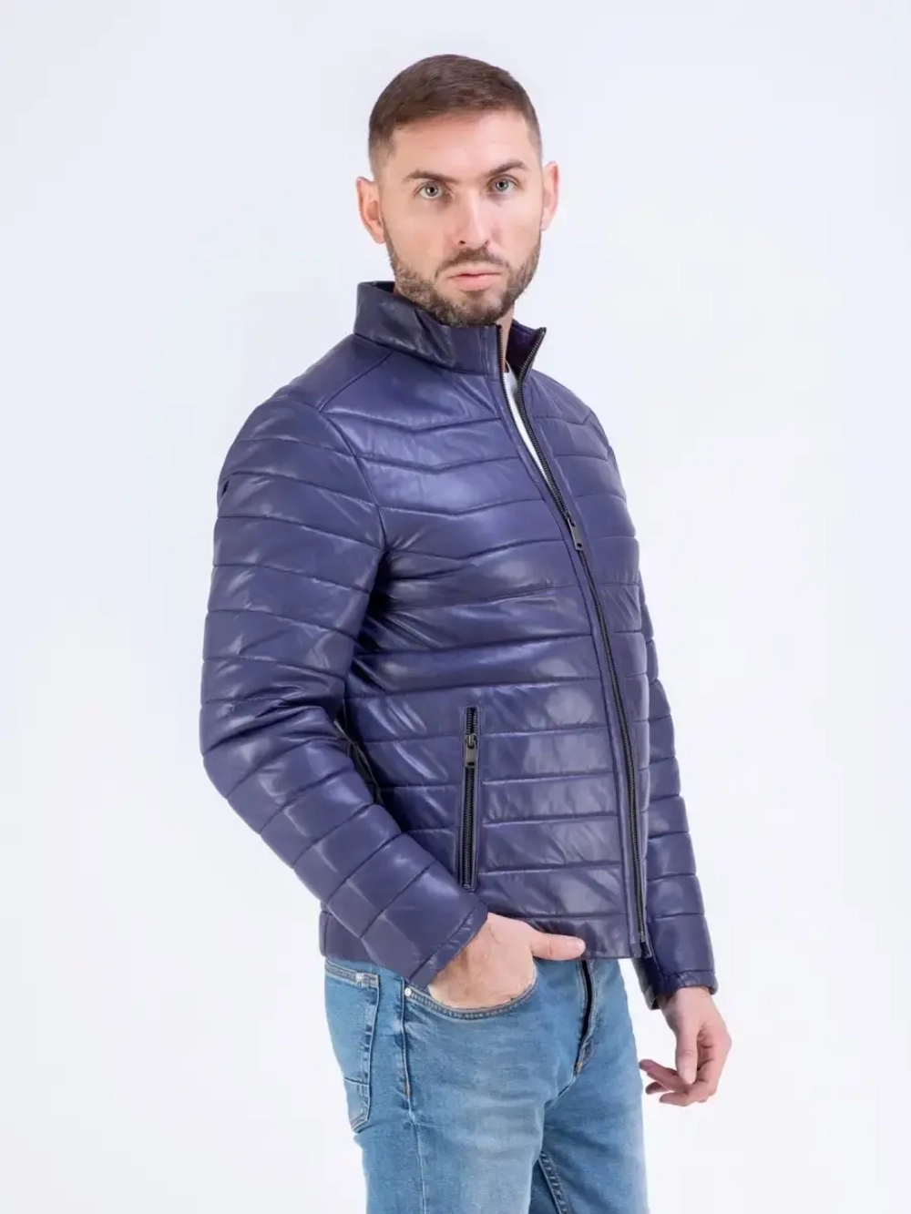 Кожаная куртка мужская демисезонная