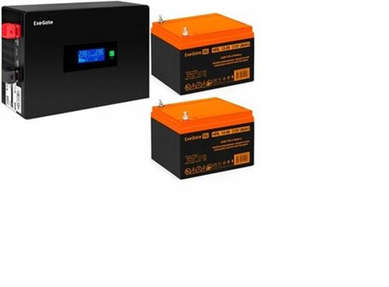 Комплект батарея ExeGate 2шт 26Aч, 1500ВА, 1500Вт,2xSchuko EX297427RUS