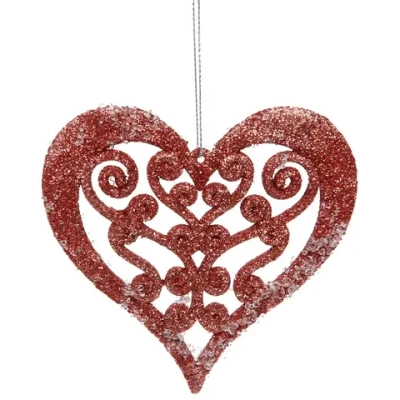 Подвеска «Блестящее сердце» 12 см, Янтарь