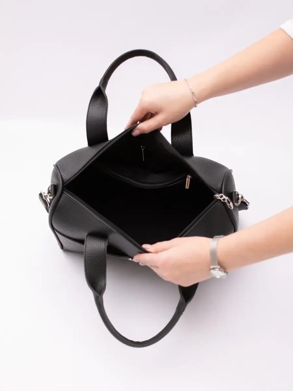 Сумка большая через плечо шоппер деловая