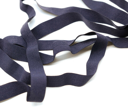 Бейка эластичная отделочная ТЕМНО-СИНИЙ, 15мм