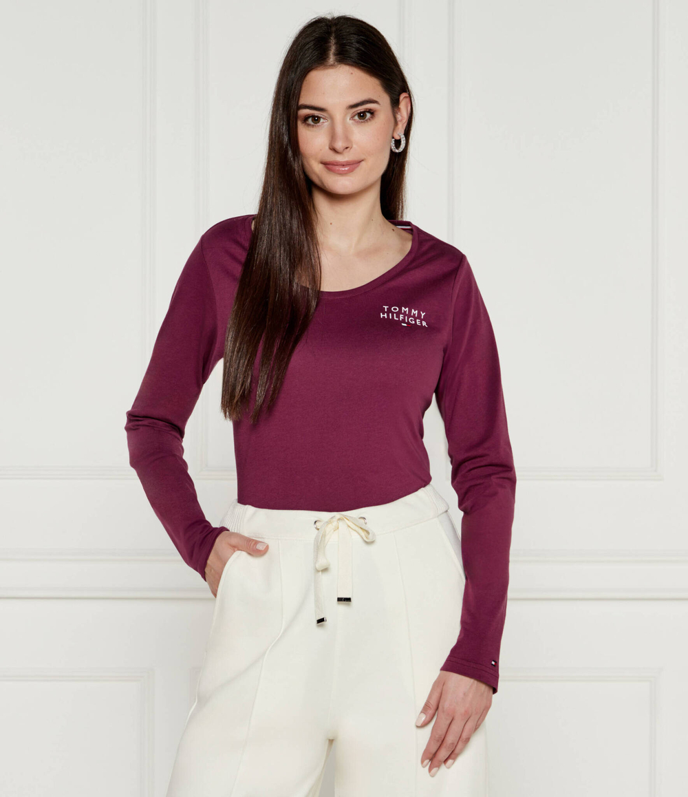 Блузка Tommy Hilfiger - бордовый(UW0UW05224)