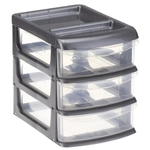 Бокс универсальный мини (3 секции) Графитовый