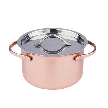 Кастрюля для подачи 11 см h5,5 см 250 мл с крышкой   нерж. P.L. Hotelware