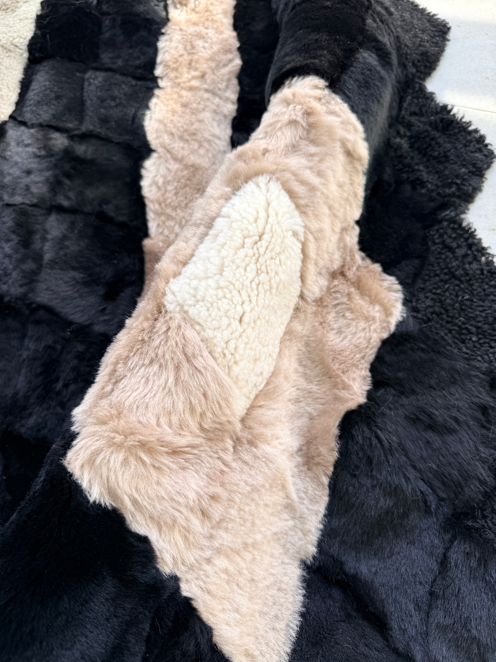 Покрывало меховое ковер из шкуры овчины