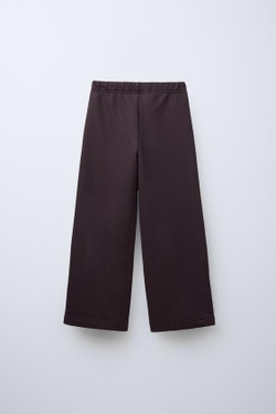 ZARA КОМПЛЕКТ ИЗ ХУДИ И БРЮК WIDE LEG, ГРАНАТОВЫЙ