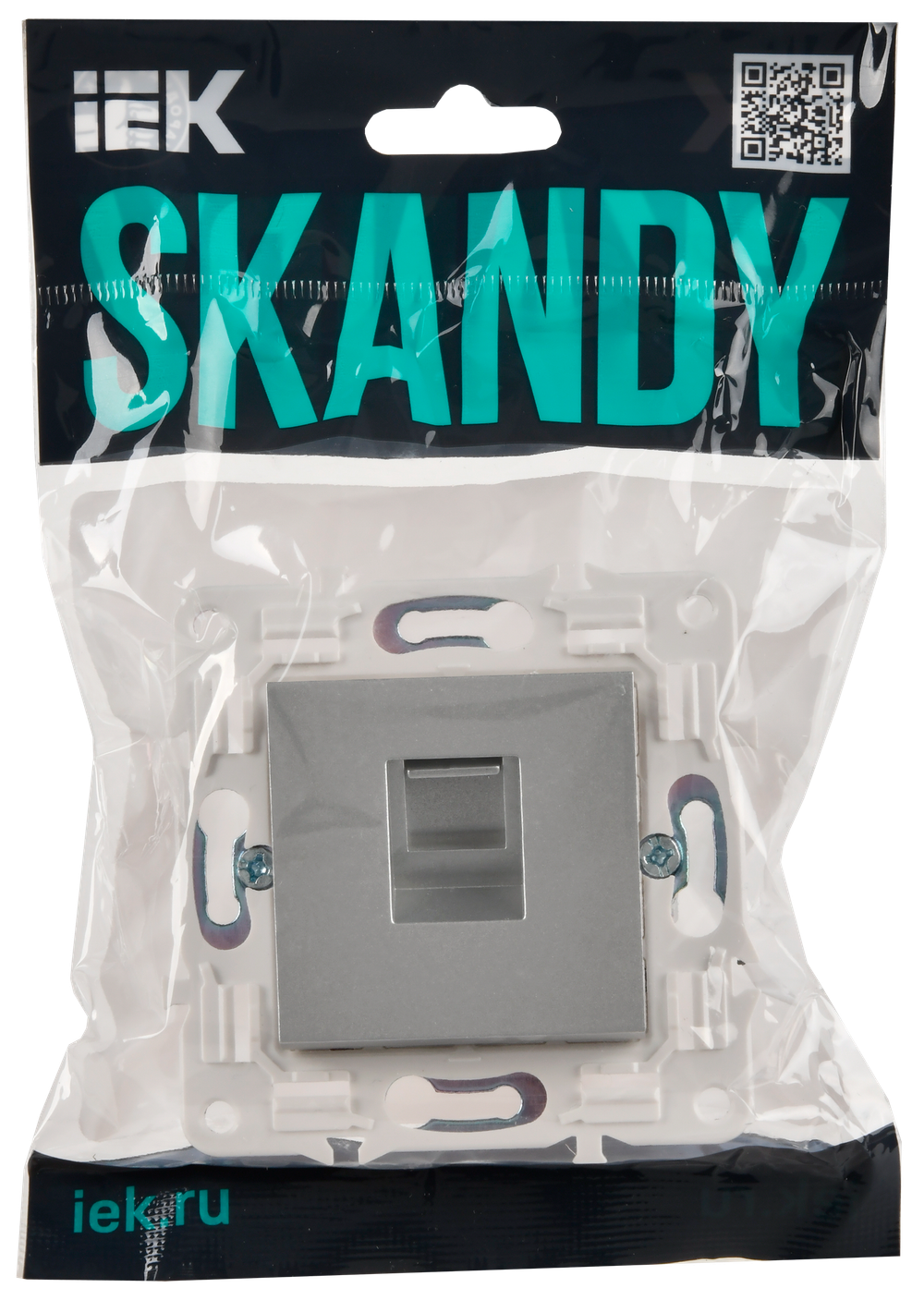 SKANDY Розетка компьютерная RJ45 кат.5E SK-K01S серебряный IEK