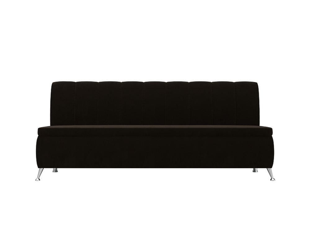 Диван кухонный прямой Кантри, Коричневый, Микровельвет, 100148