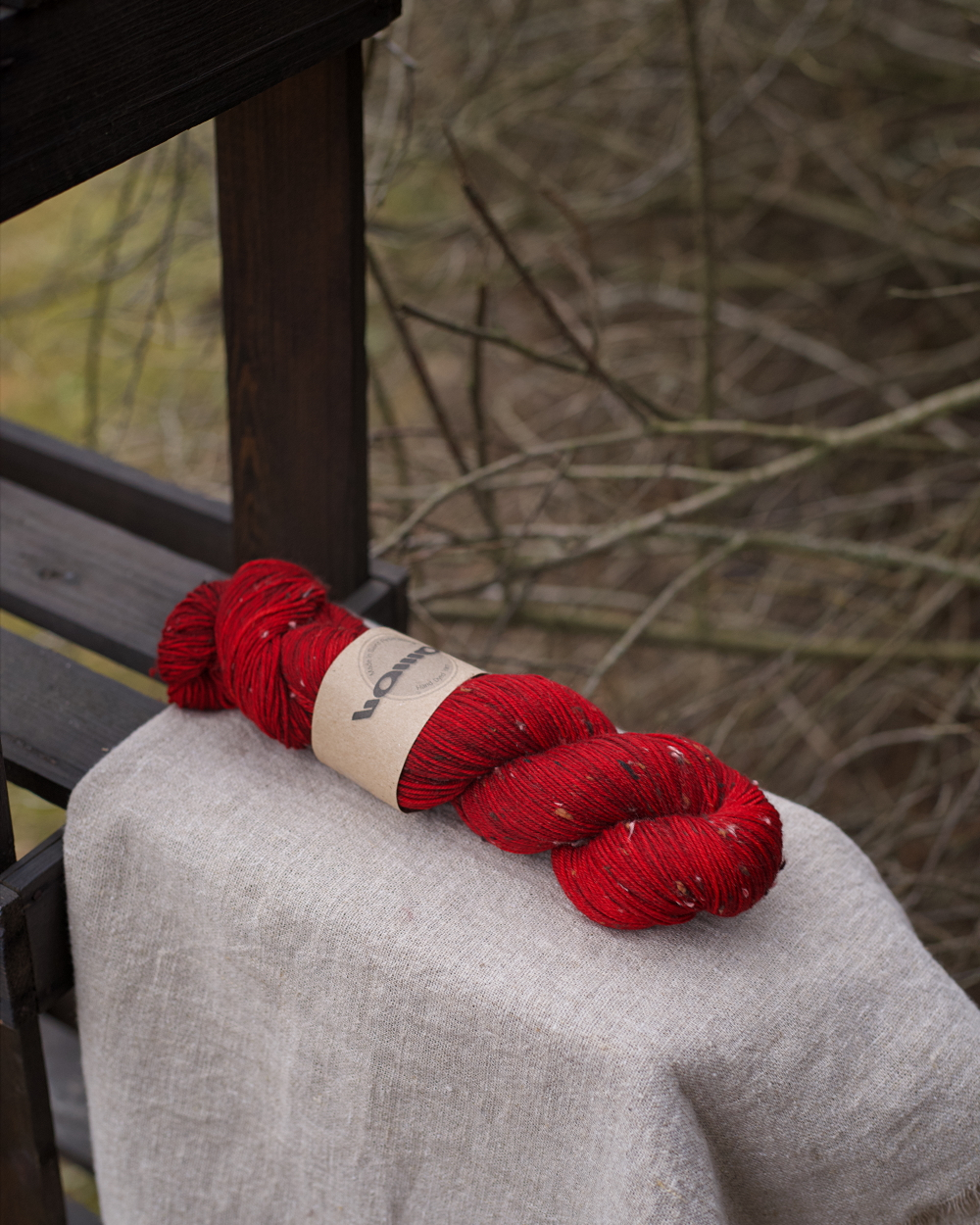 Носочный твид "Королевский красный"