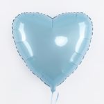 F Шар 18"/46 см, Сердце Светло-Голубое (БГ-15)