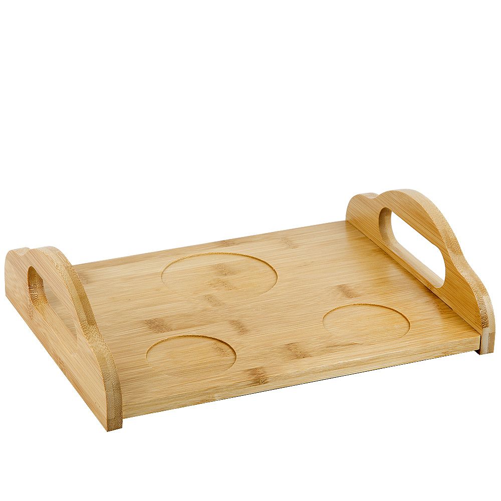 Набор: чайник, сахарница, молочик " " на бамбуковой подставке 26х19,5х18 см