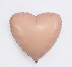 F Шар 18''/46 см, Сердце, Винтажная роза, Матовый (БГ-17)
