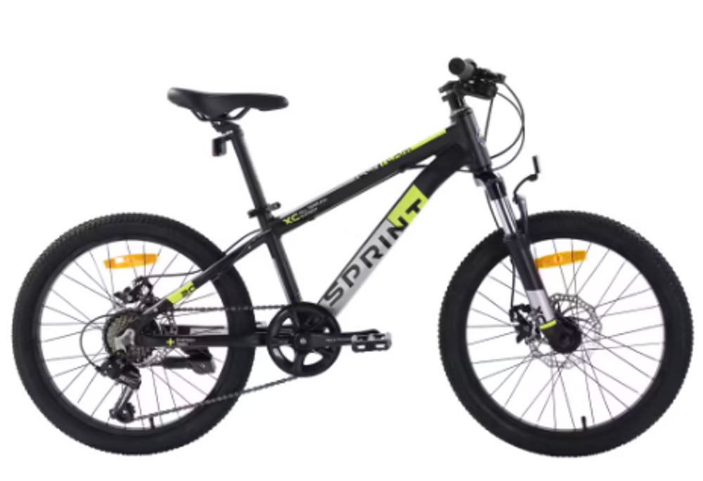 Велосипед TechTeam Sprint 20"х11" чёрно-жёлтый 2023