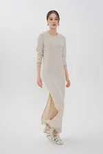 Платье-лапша макси Alexandra Talalay KD008 молочное