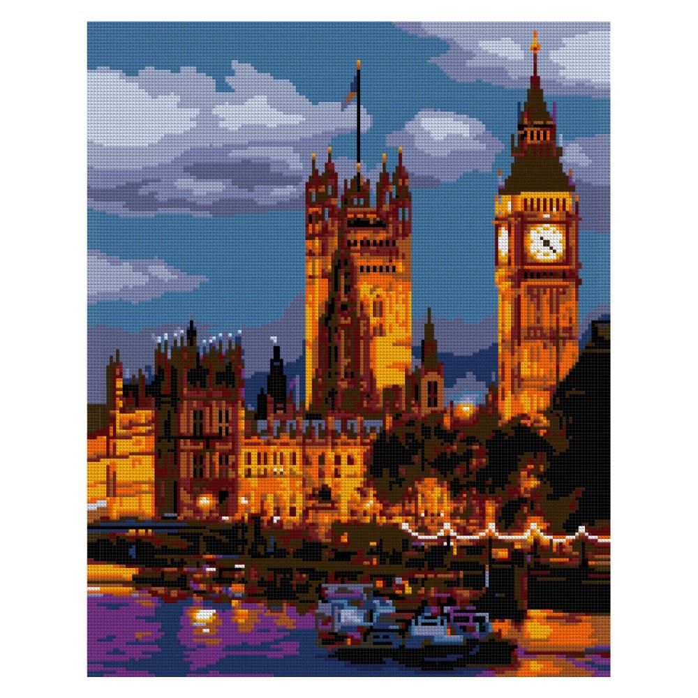 Алмазная мозаика 40*50см полн.заполн. "Вечерний Лондон" (Lori)