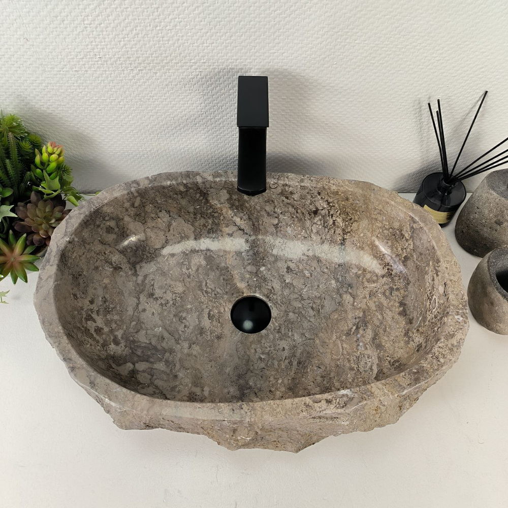 Раковина из мрамора Erozy Grey EM-65517 60*52*15 0888