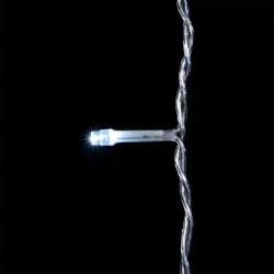 Светодиодный занавес 2*2 м., 400 белых LED ламп, мерцание, облегченный, прозрачный провод ПВХ, LTC (PCL400NOTBLW-10-2W)