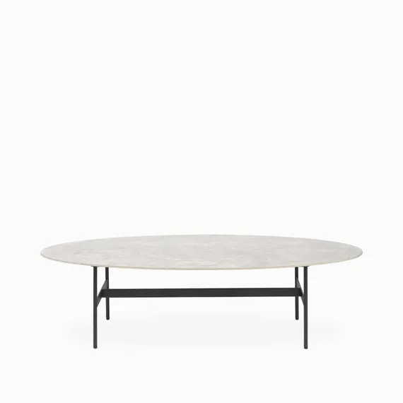 Кофейный стол Prato 140х70 см, серая керамика