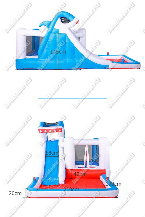 Батут для дачи" Кашалот" 4,8*2,8*2,25 м