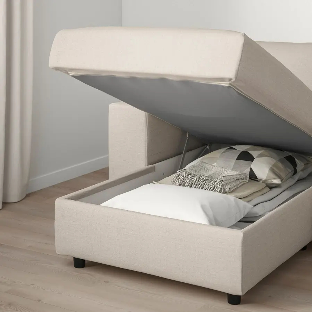 Кресло-шезлонг - IKEA VIMLE/ВИМЛЕ ИКЕА, 65х164х125 см, белый