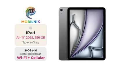 iPad Air 11" (2025) Wi-Fi + Cellular 256ГБ Space Gray (Без RuStore)