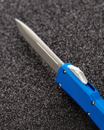 Автоматический складной нож SteelBro UTX-70 S/E Standart Stonewash 148-10BL (синий) фронталка/выкидуха