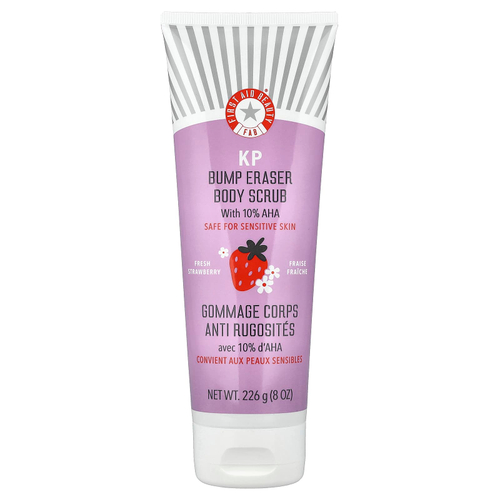 First Aid Beauty, Bump Eraser, скраб для тела, с 10% АГК, свежая клубника, 226 г (8 унций)