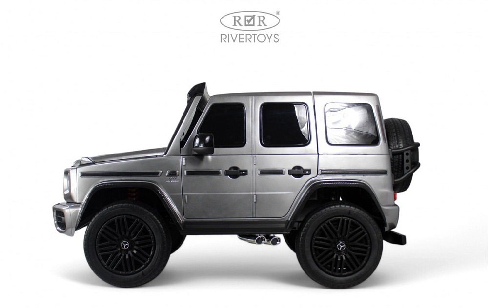 Детский электромобиль RiverToys Mercedes Benz G63 Y777YY GREY-GLANEC/серый глянец
