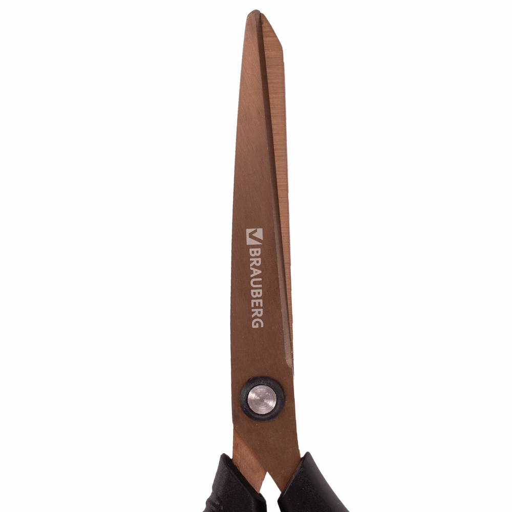 Ножницы BRAUBERG "Heavy Duty" 210 мм суперпрочные титановое покрытие 2-х сторонняя заточка (4 штуки в упаковке)