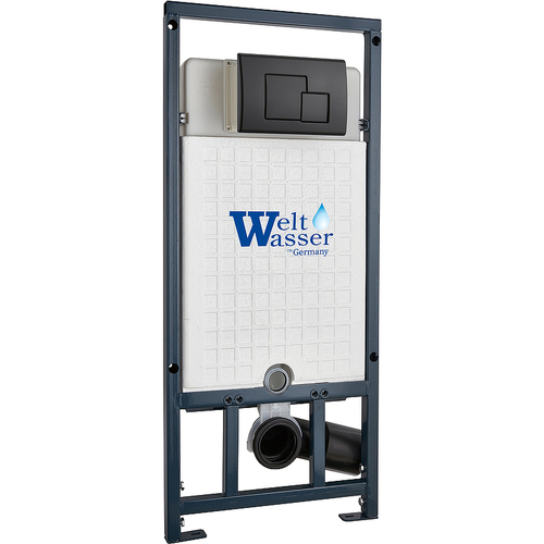 Инсталляция WeltWasser WW Marberg 507 SE BL 10000011216 для унитаза с Черной матовой клавишей смыва