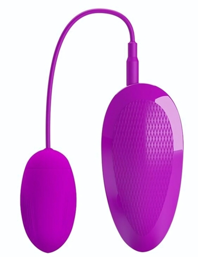 Лиловое виброяйцо с удобным пультом управления вибрацией (Цвет: лиловый)