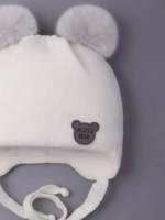 Шапка детская зимняя вязаная с ушками