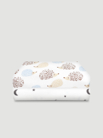 Сет из 2х пелёнок Mjolk Ёжики на экрю/Ночное небо