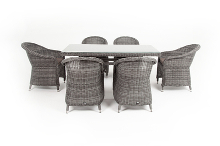 "Эспрессо" обеденная группа плетеная, цвет графит