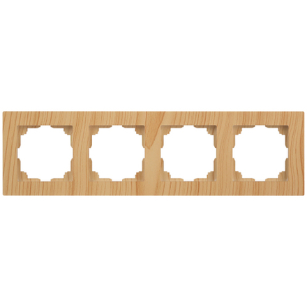 Рамка для розеток и выключателей Intro Accent 6-504-11 на 4 поста, СУ, сосна