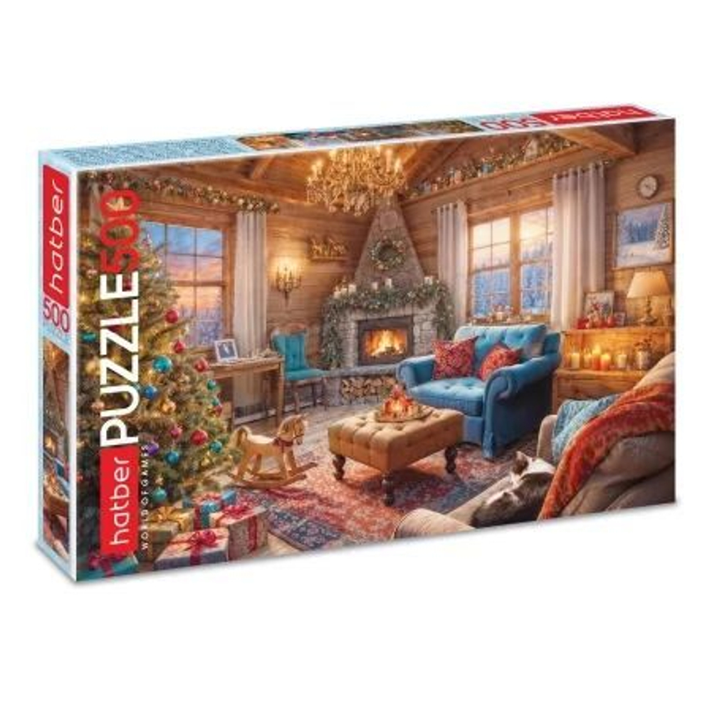 Пазлы 500 элементов 480*330мм. "Гостиная с камином"