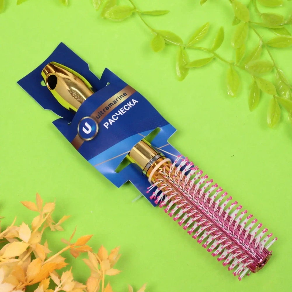 Расческа массажная брашинг «Dreams Belle», цвет розовое золото, 4*23см (блистер Ultramarine)