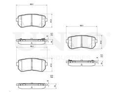 Колодки тормозные диск. задние UNIO BRP-20043