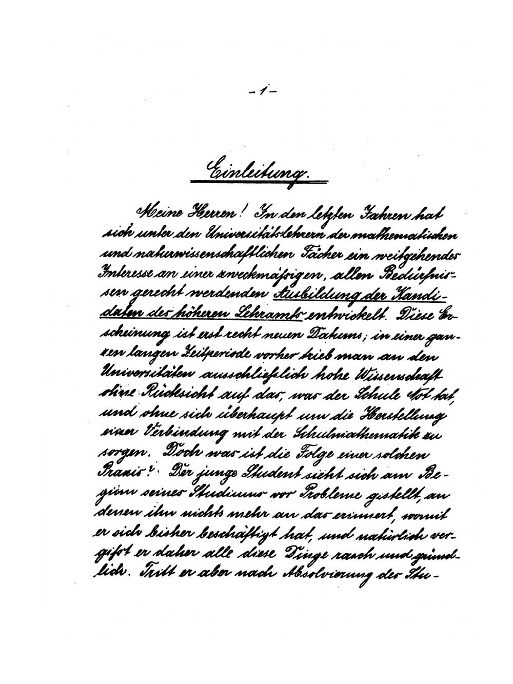 Elementarmathematik Vom Höheren Standpunkte Aus (German Edition) | Felix Klein