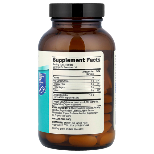Dr. Mercola, Морской коллаген из дикой рыбы, 90 таблеток (0,5 г в 1 таблетке)