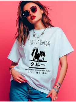 Футболка Y2K с белкой