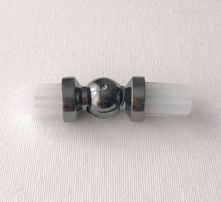 Эркерный соединитель для круглых труб d19 мм, цвет черный никель