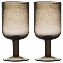 Набор бокалов для вина flowi, 410 мл, серые, 2 шт.